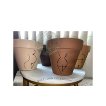 Load image into Gallery viewer, Includes 6&quot; hand painted planter only. Plants are sold separate. These planters are designed to celebrate being a woman, any size, shape and stage in life. Women are powerful beings and deserve to be celebrated. These planters make great statement pieces for any plant collection and make great gifts. 
